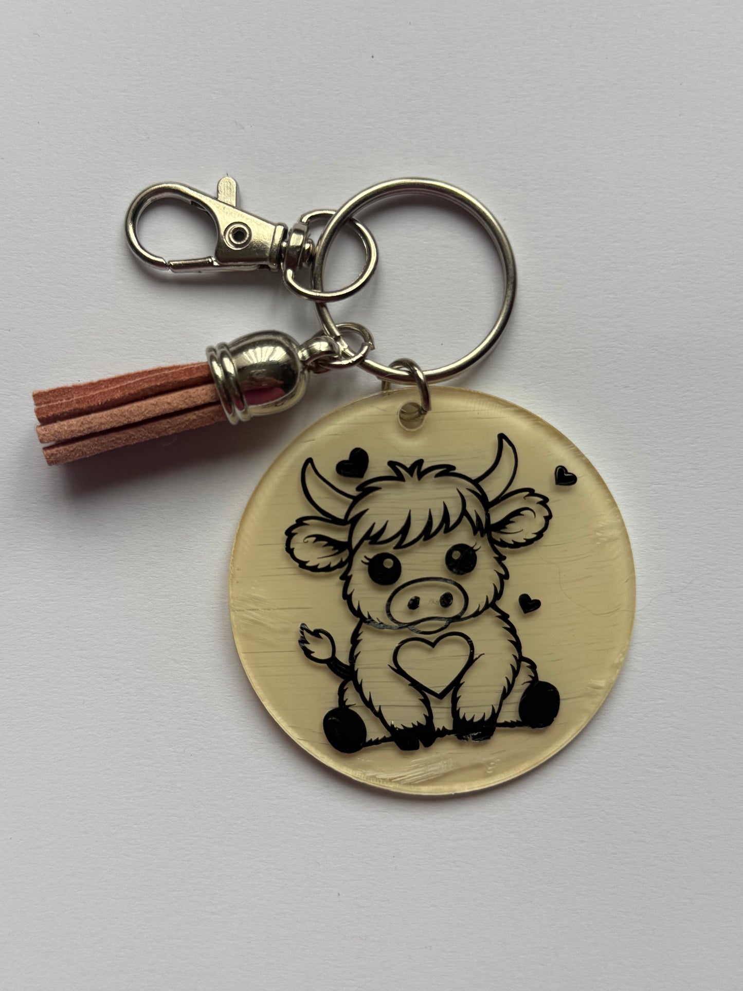 Highland Cow key chain