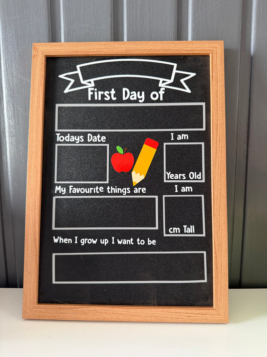 First Day of School Chalk Board