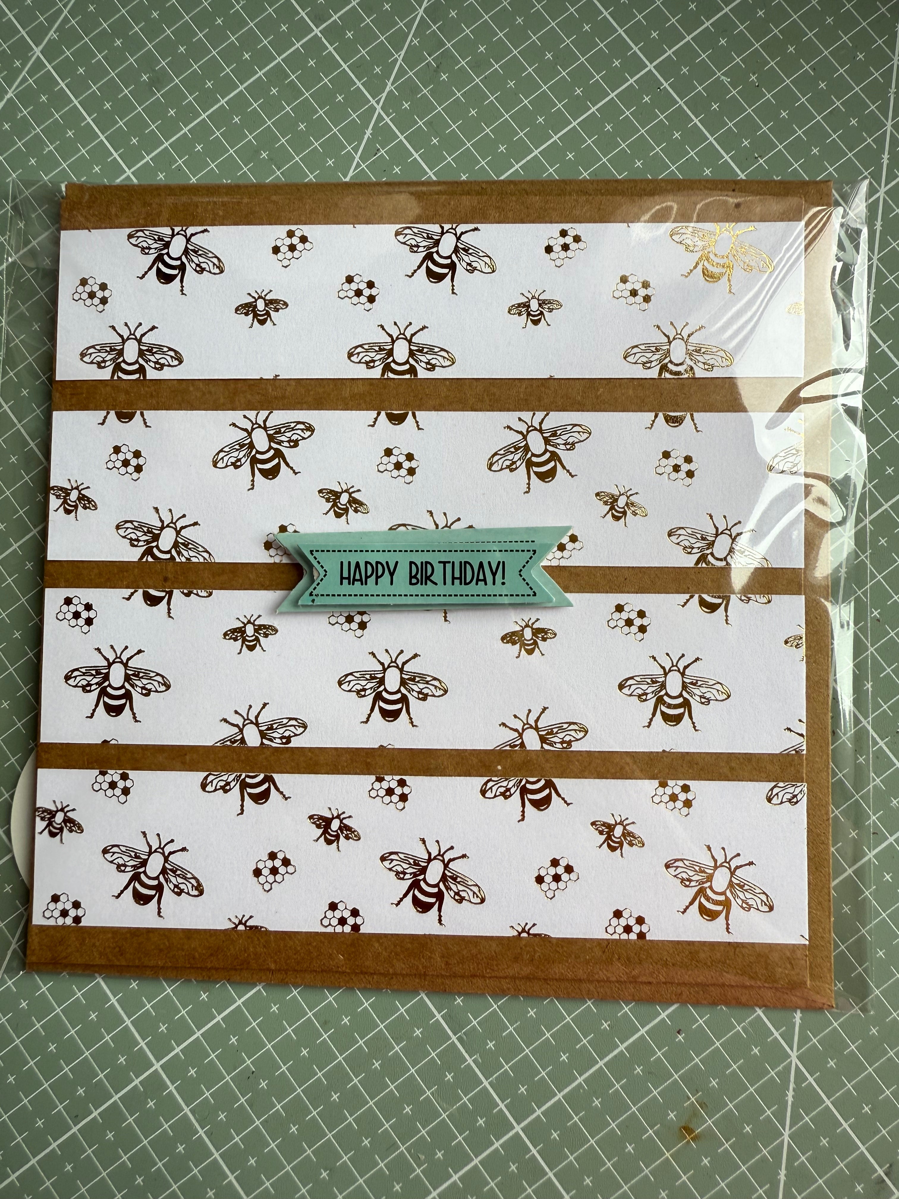 Bee themed Birthday card