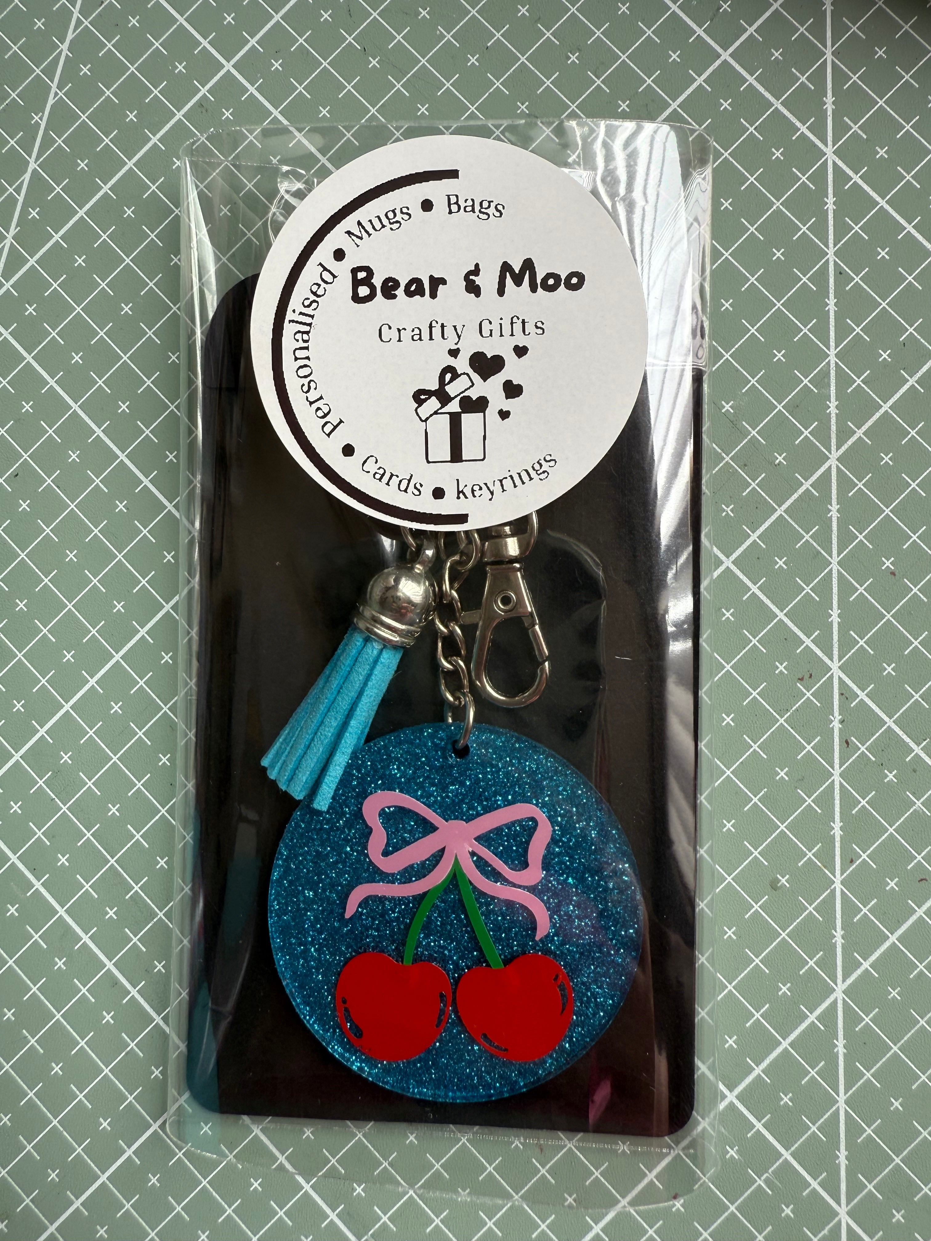 Cherry bow keyring