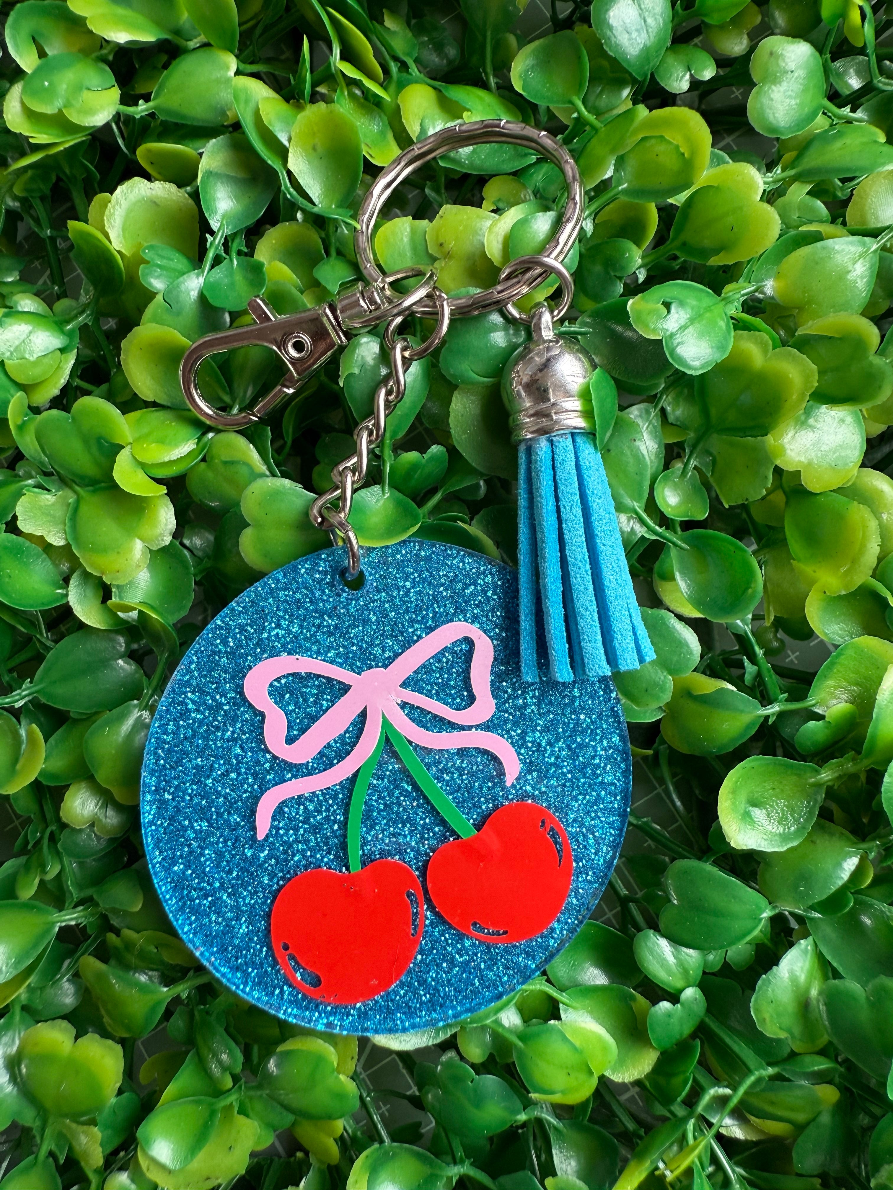 Cherry bow keyring