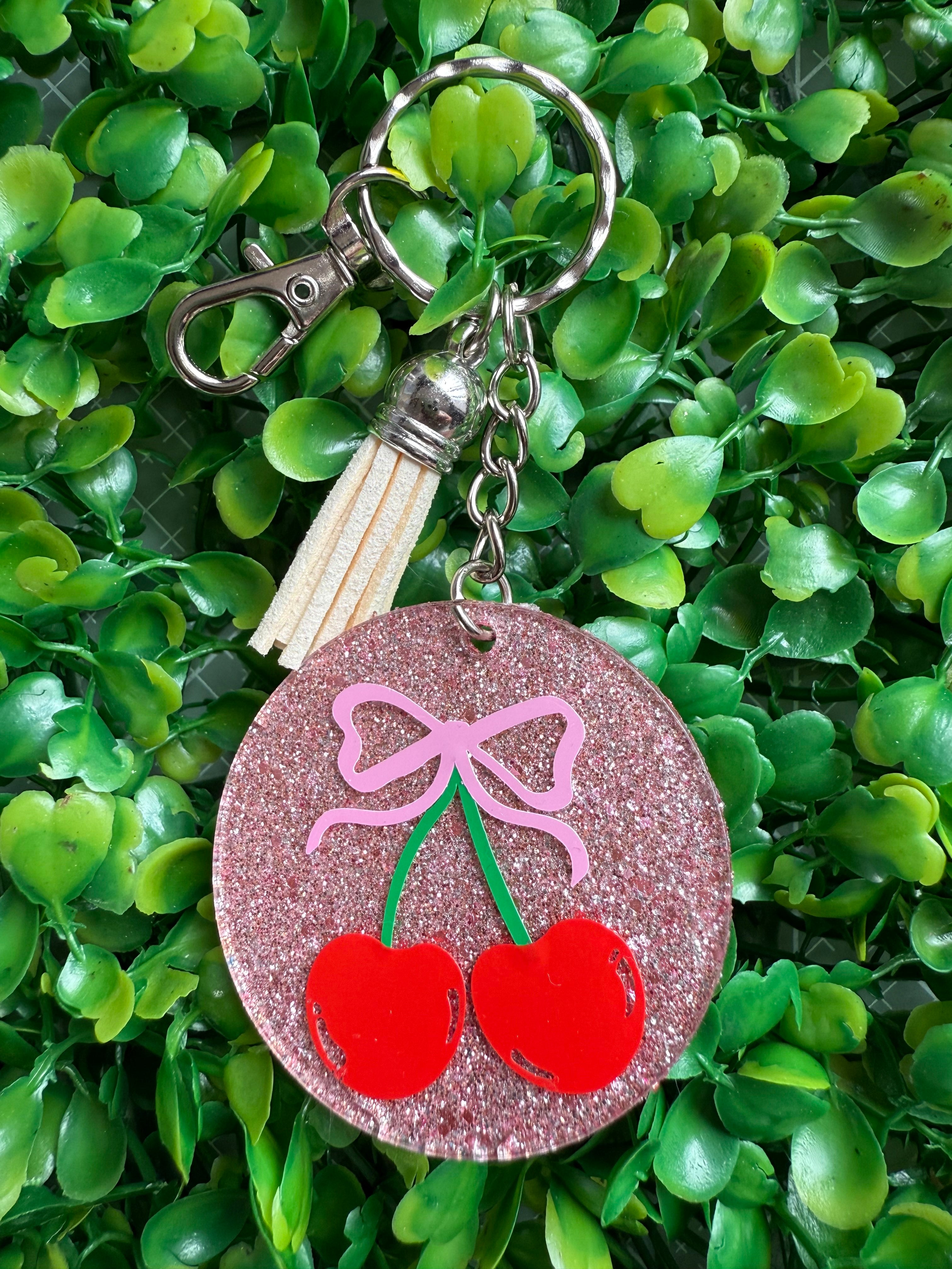 Cherry bow keyring