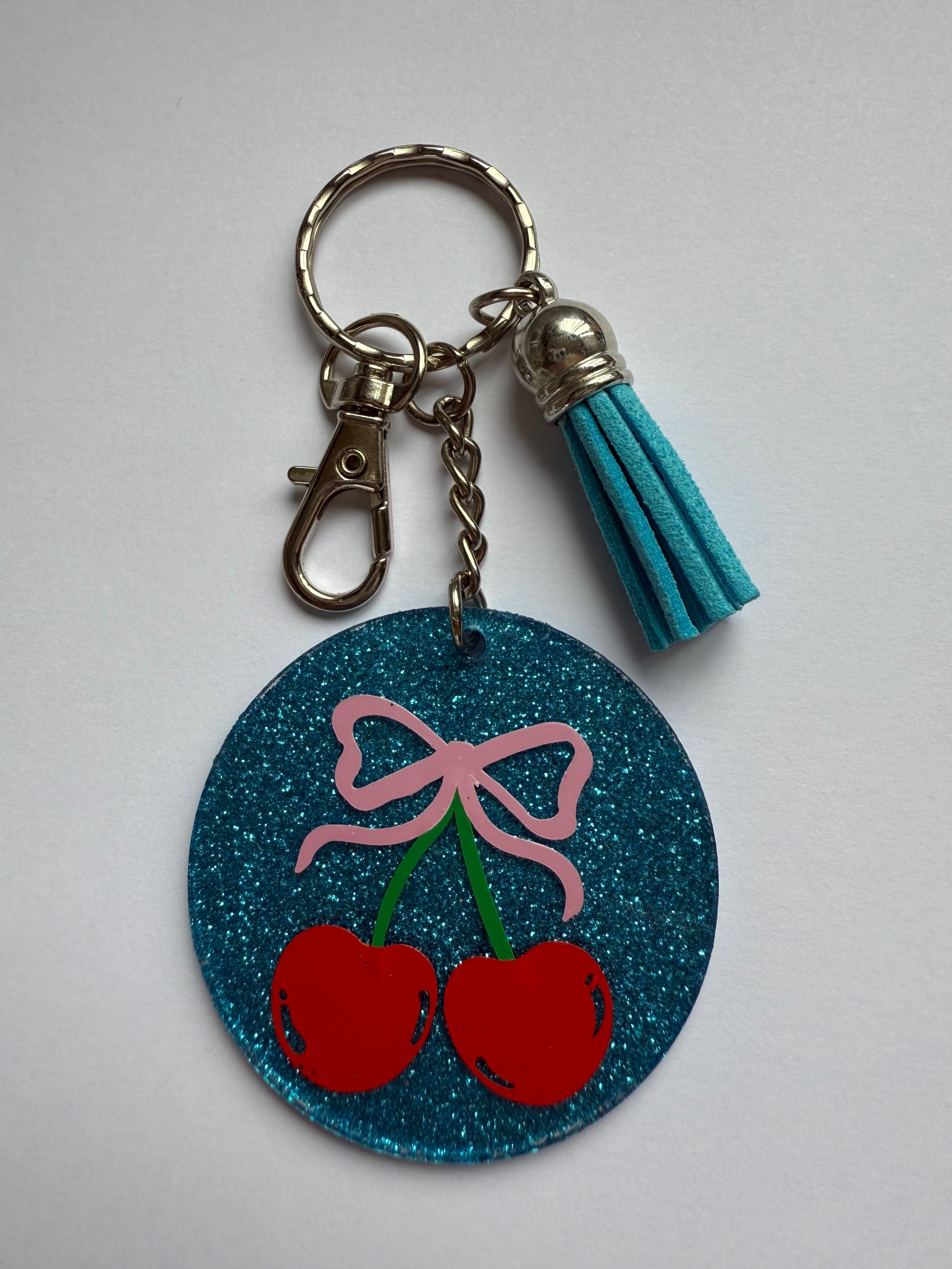 Cherry bow keyring