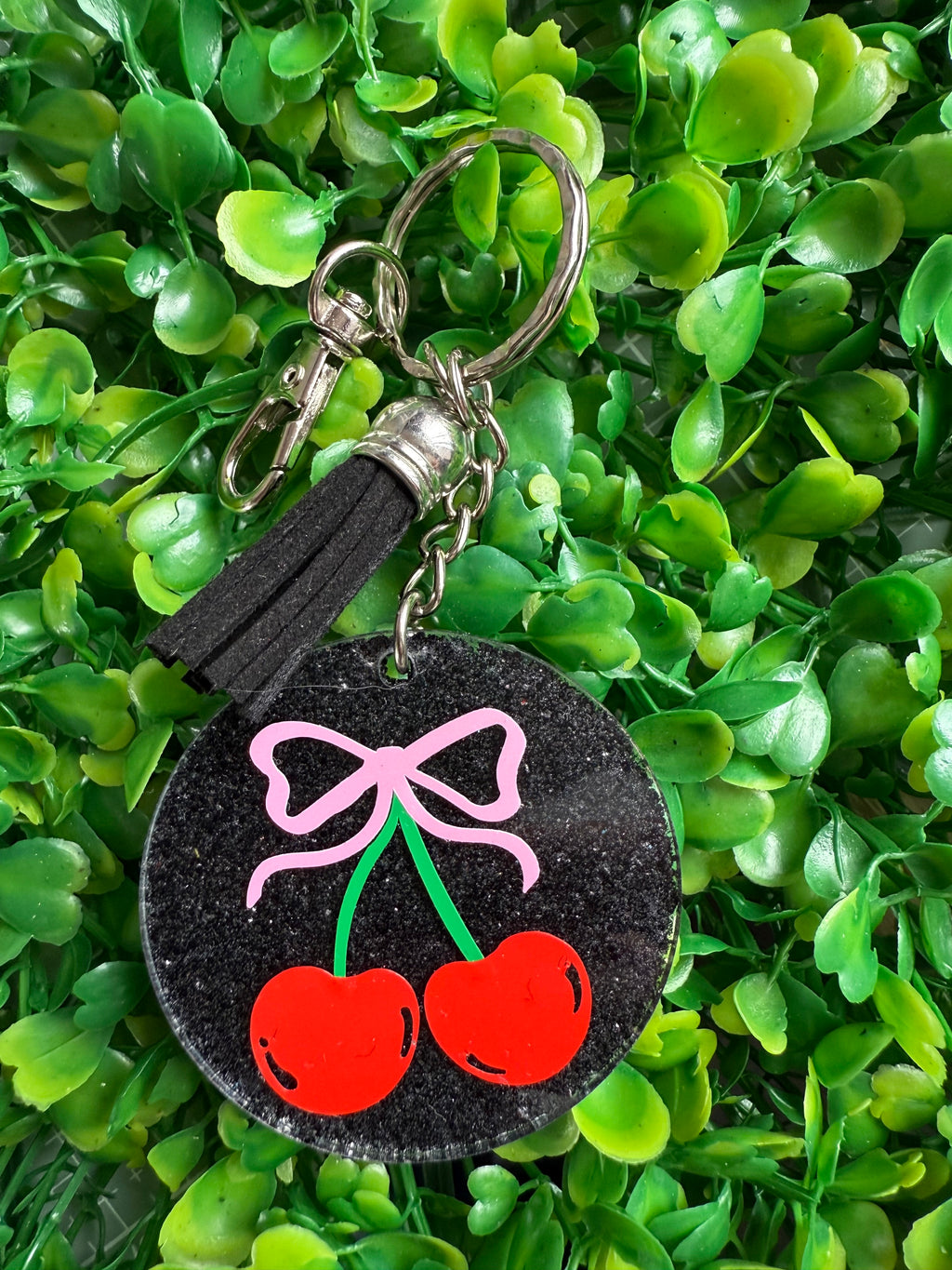 Cherry bow keyring