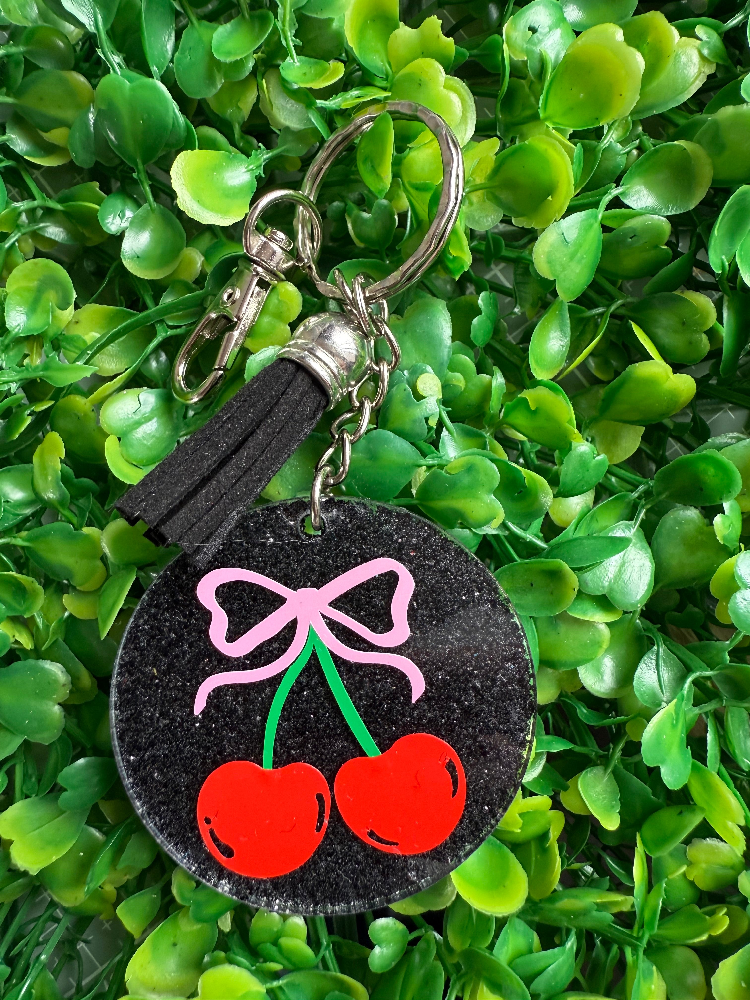 Cherry bow keyring