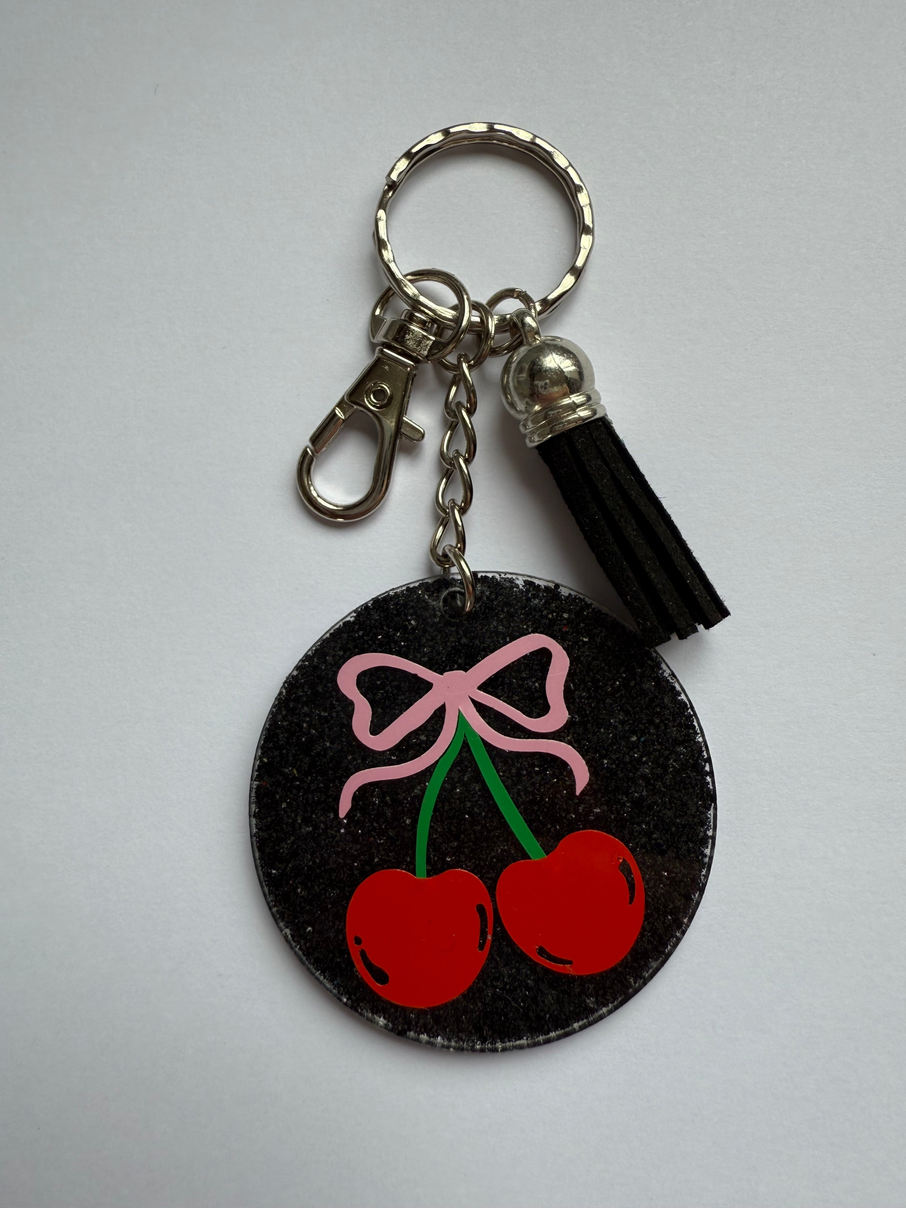Cherry bow keyring