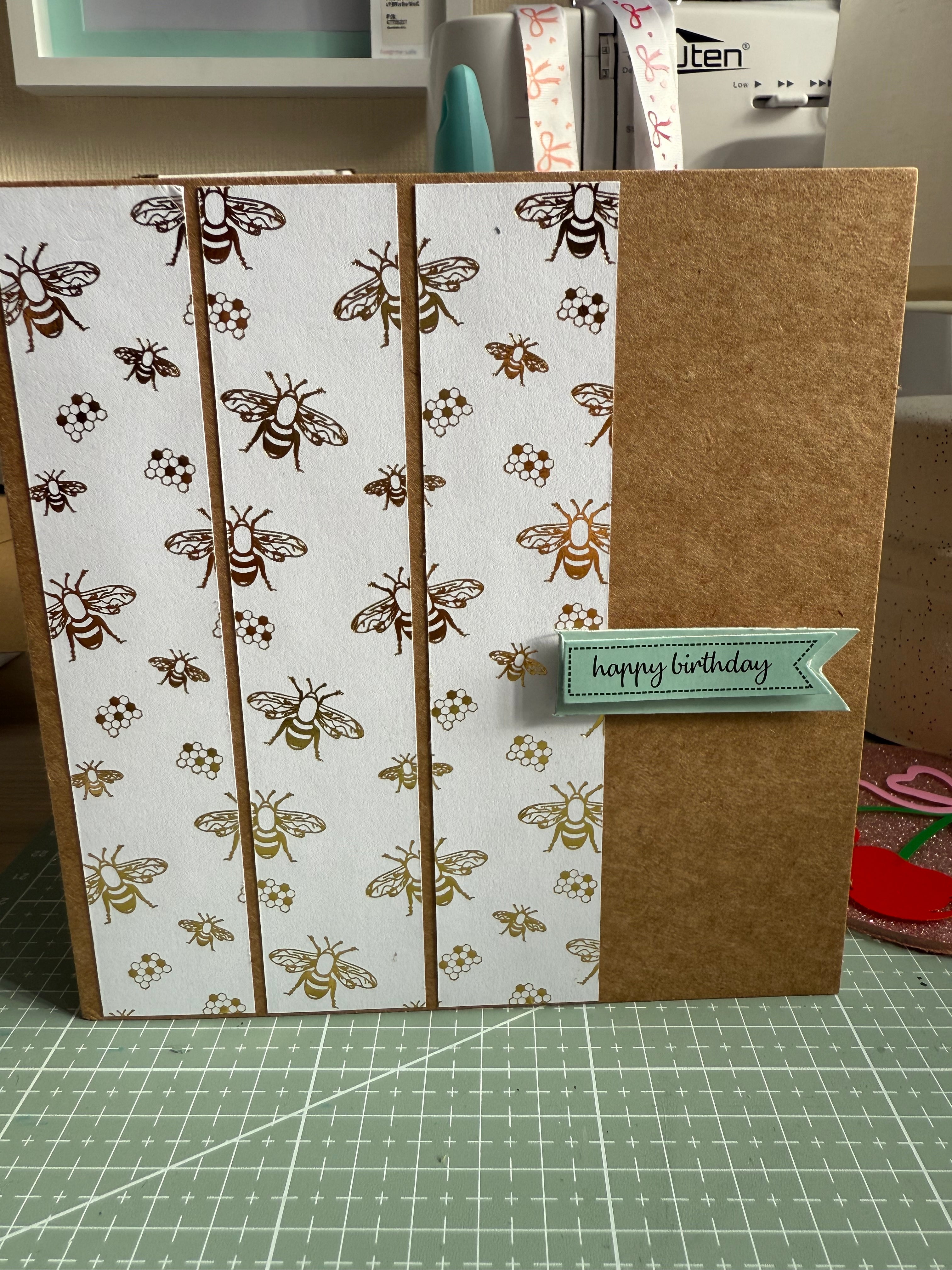 Bee themed Birthday card