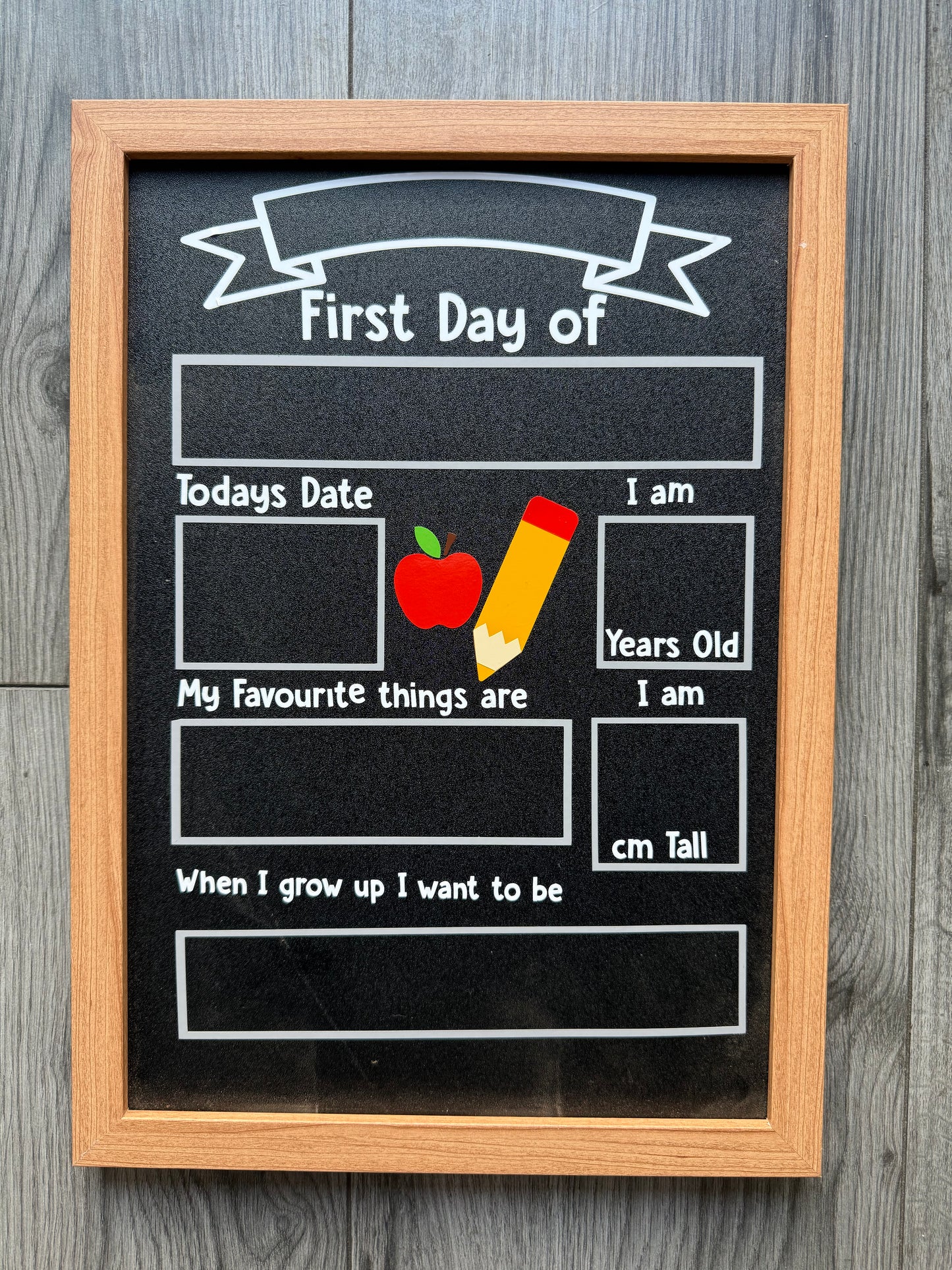 First Day of School Chalk Board