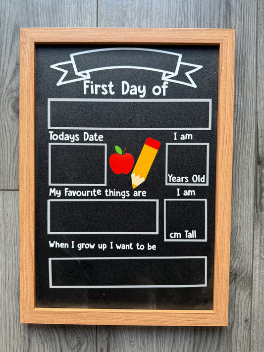 First Day of School Chalk Board