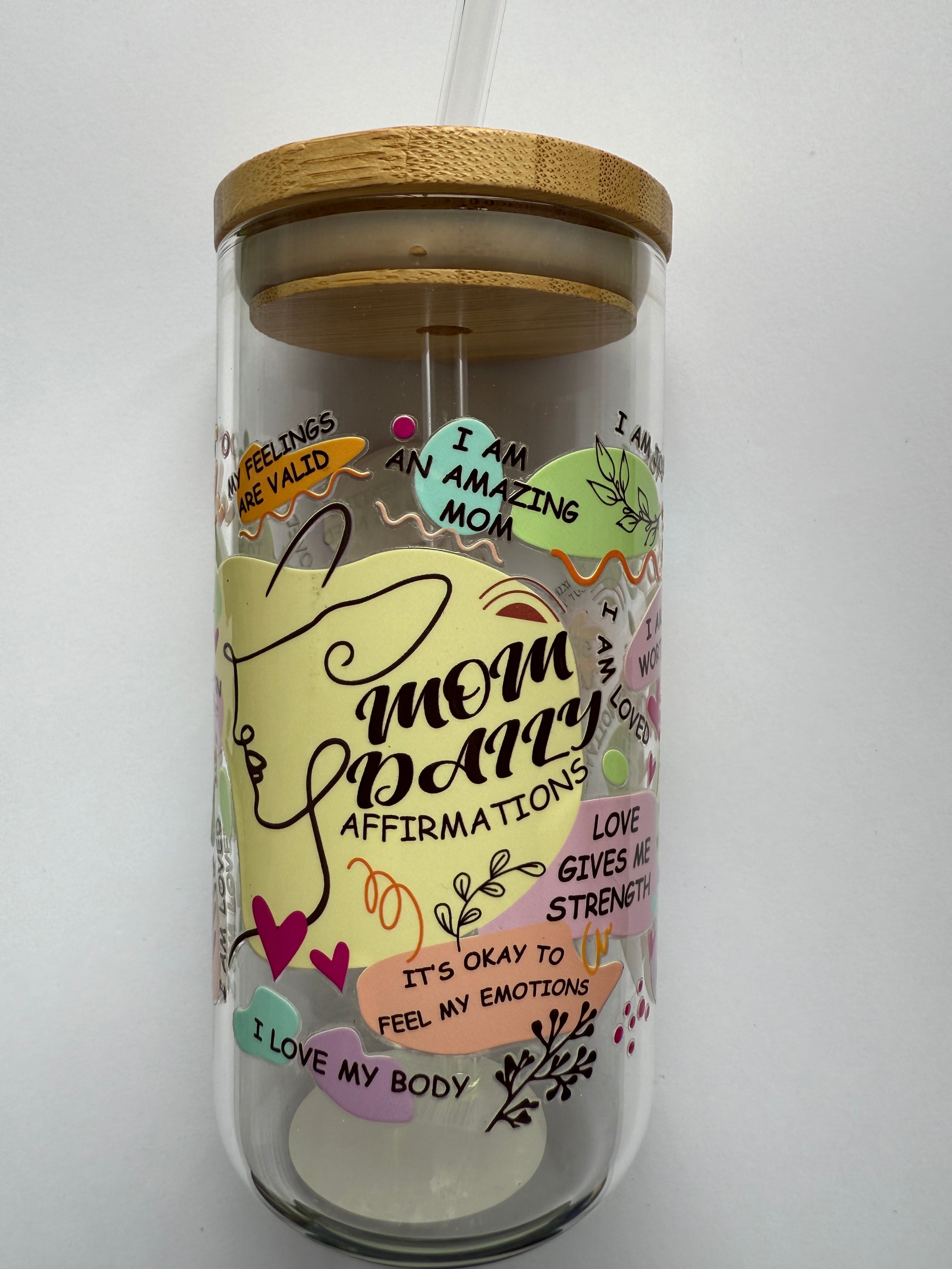 Positivity Mum Mason Jar Glass