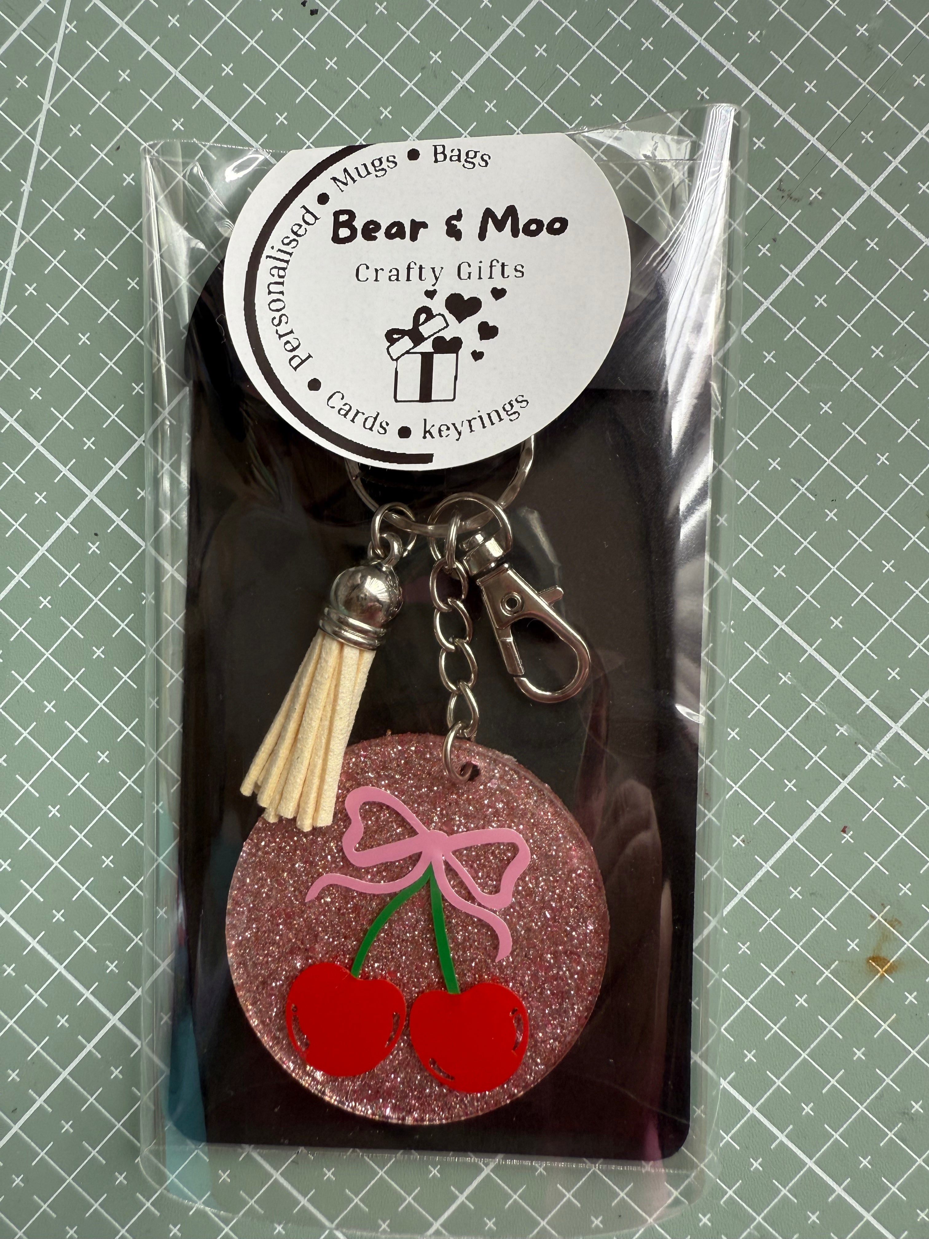 Cherry bow keyring